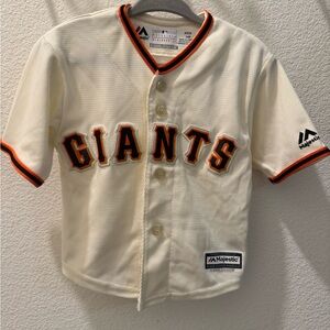 Majestic Kids Giants Ivory Baseball Jersey